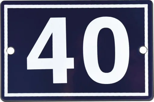 Plaque émaillée de 1 à 4 chiffres