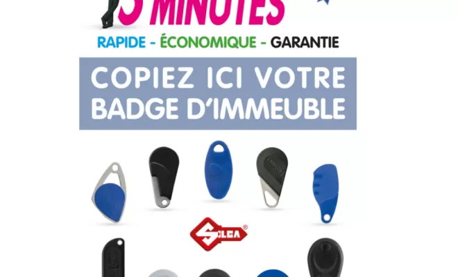 Reproduction badge entrée d'immeuble