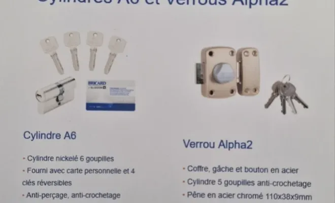 Les promotions continuent avec le verrou Bricard ALPHA à bouton intérieur, Ajaccio, Point Multi Services Ajaccio